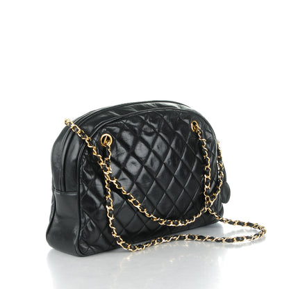 Chanel Lambskin Quilted Shoulder Bag Black 3 of 9