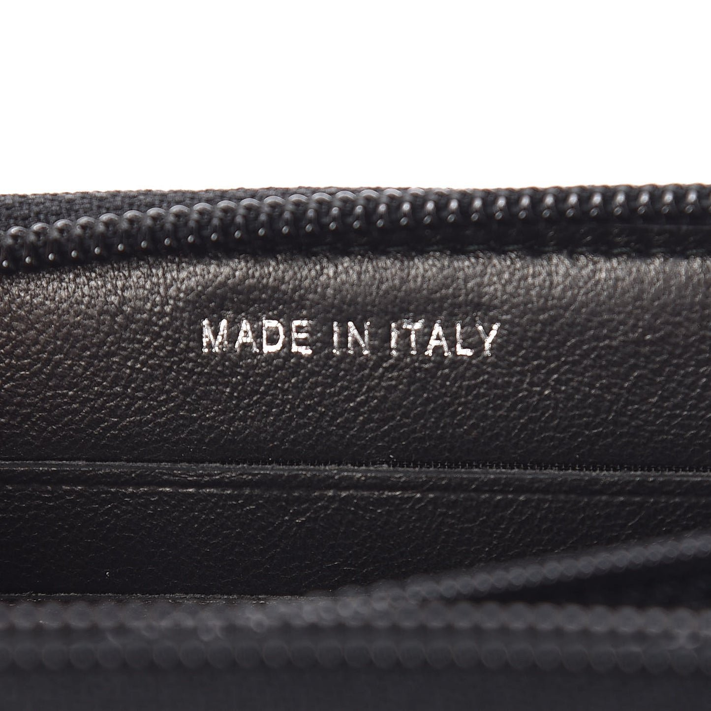 Caviar Quilted Small Boy Zip Around Wallet Black