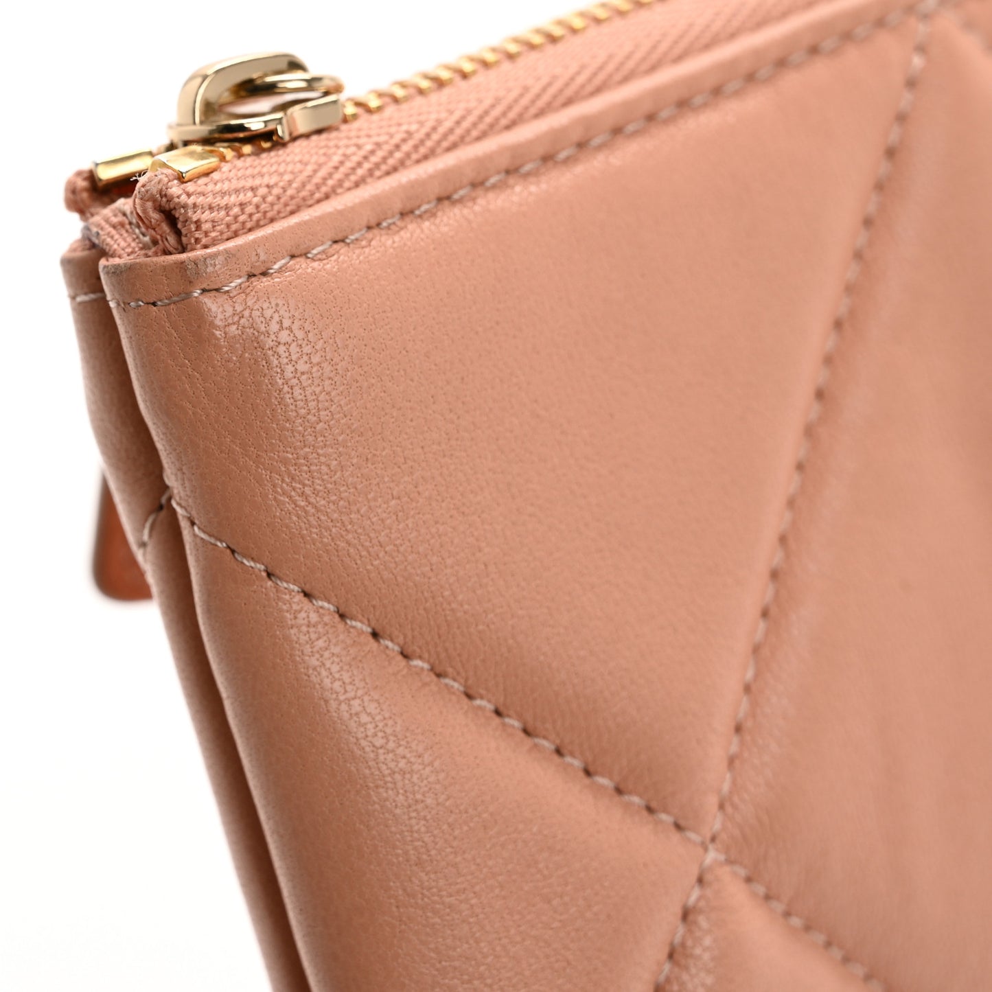 Goatskin Large Chanel 19 Pouch Pink