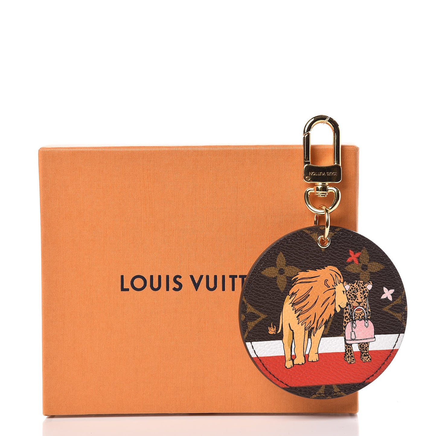 Monogram 2018 Christmas Animation Cats Bag Charm Key Ring