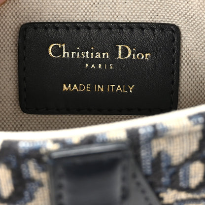 Christian Dior Oblique Mini Saddle Bag With Strap Blue 6 of 10