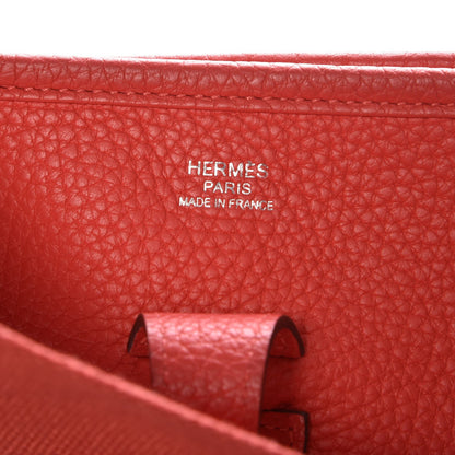 Hermes Taurillon Clemence Evelyne III PM Rouge Pivoine 6 of 7