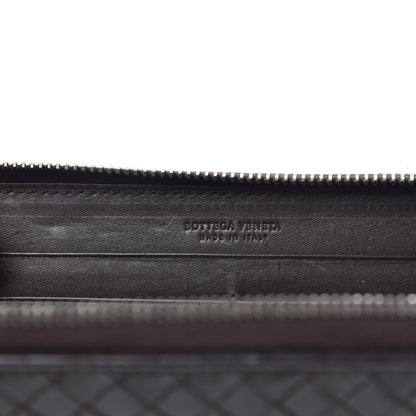 Bottega Veneta Nappa Intrecciato Zip Around Wallet Ebano 5 of 8
