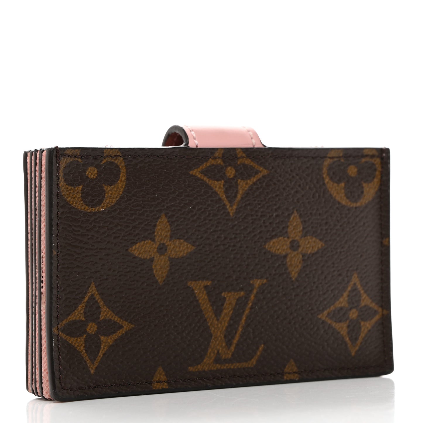 Monogram Gusset Card Holder Rose Ballerine