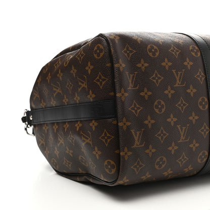 Louis Vuitton Monogram Macassar Keepall Bandouliere 45 9 of 10