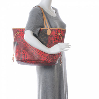 Louis Vuitton Monogram Kusama Waves Neverfull MM Red 2 of 7