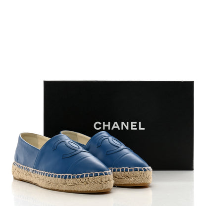Chanel Lambskin CC Espadrilles 36 Blue 9 of 9