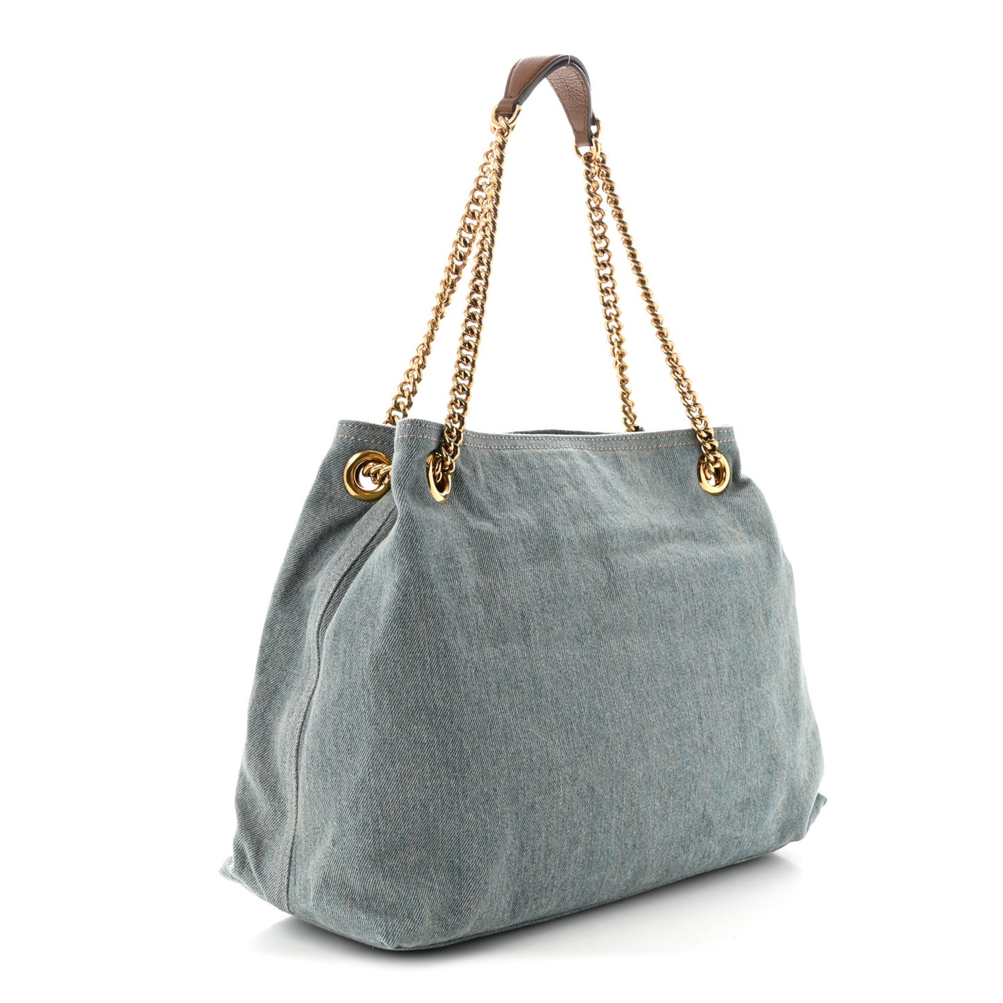 Denim Medium Soho Chain Shoulder Bag Blue