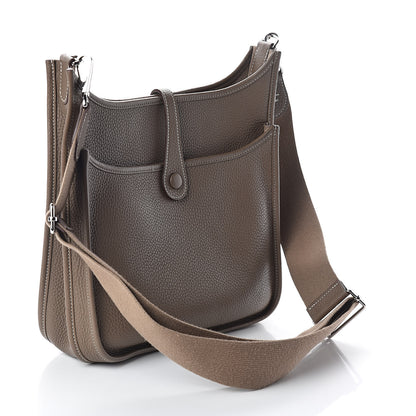Hermes Taurillon Clemence Evelyne III PM Etoupe 3 of 10