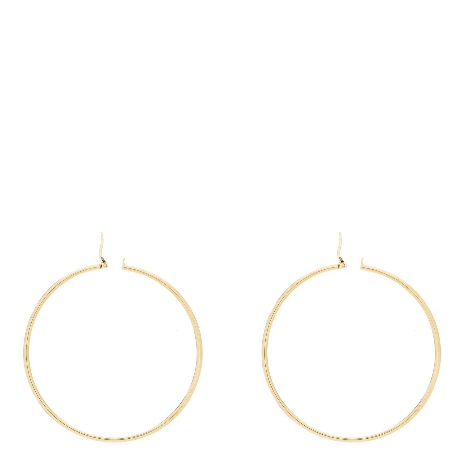 Roberto Coin 18K Yellow Gold 63mm Large Hoop Earrings 3 of 4