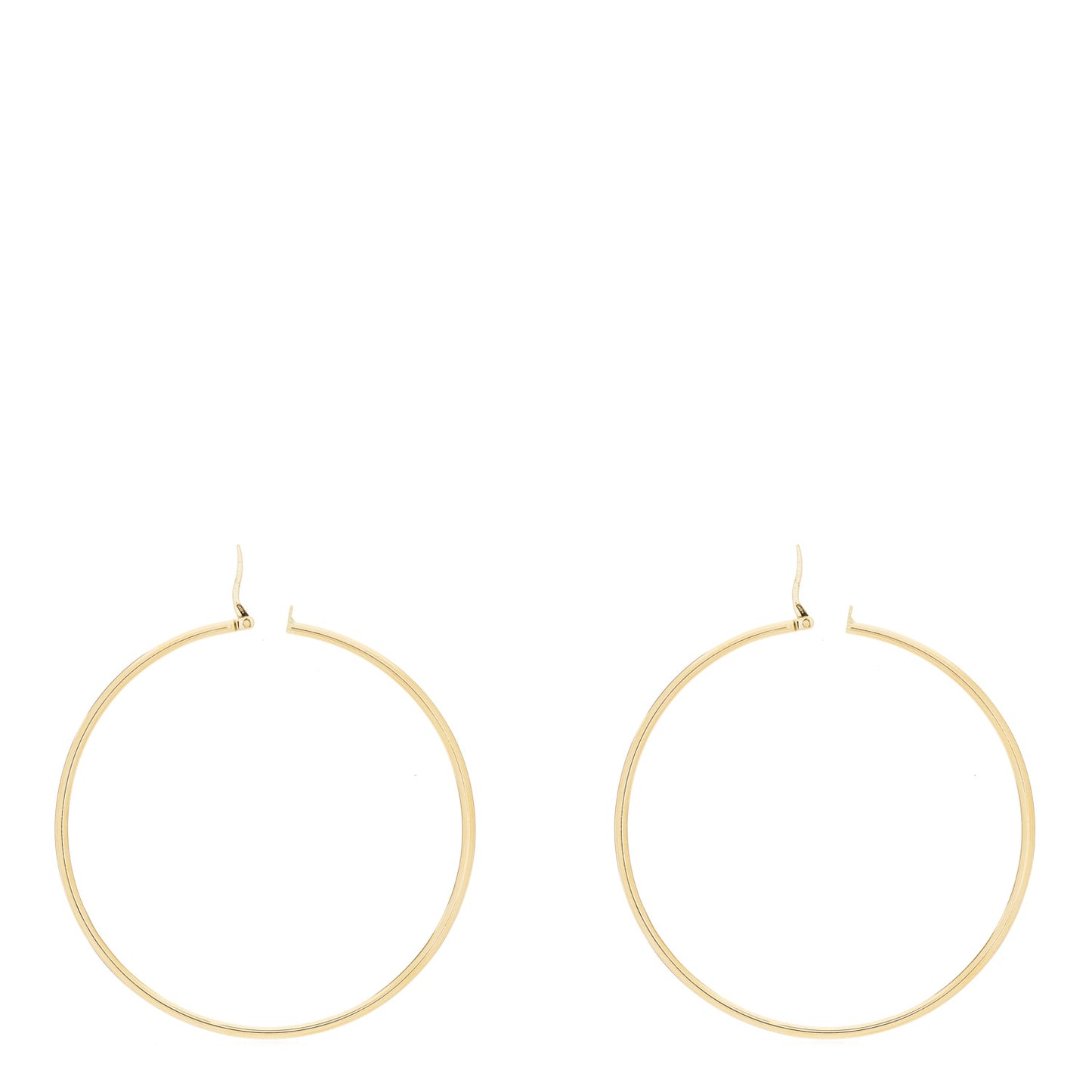 18K Yellow Gold 63mm Large Hoop Earrings