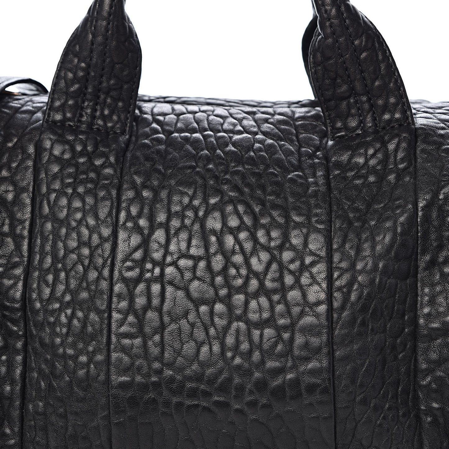 Pebbled Lambskin Rocco Black Rose Gold Hardware