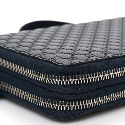 Gucci Microguccissima Zip Around Top Handle Travel Wallet Navy 8 of 9