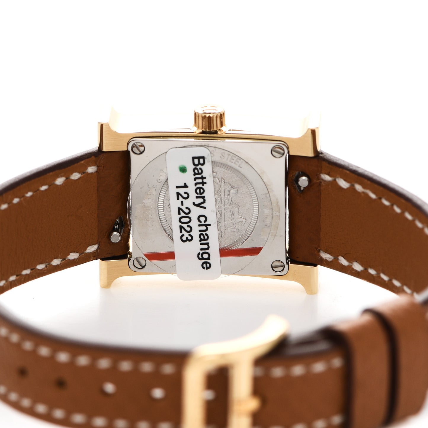 Stainless Steel Epsom 17.2mm Heure H Hour Quartz Watch Gold