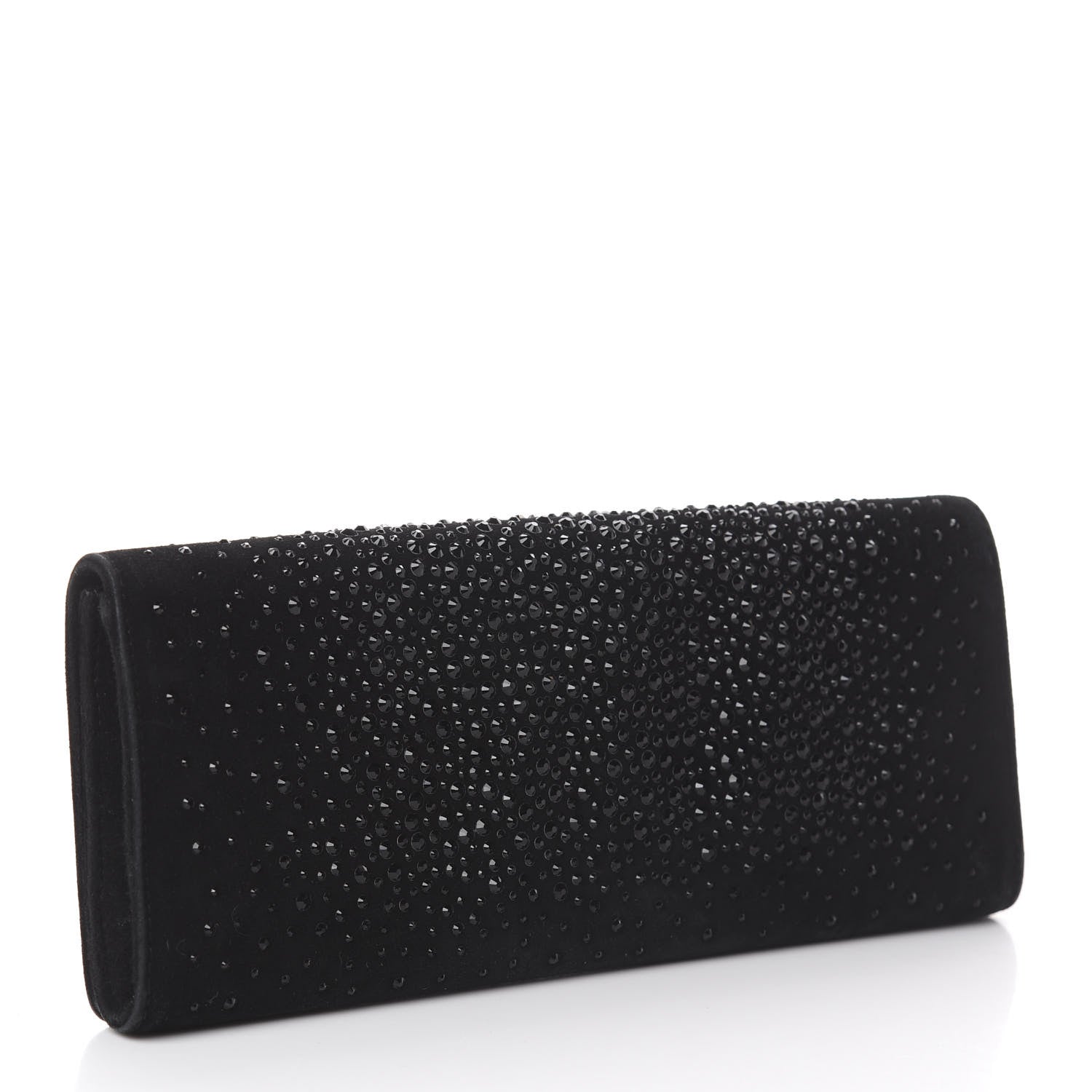 Gucci Suede Crystal Clutch Black 2 of 5