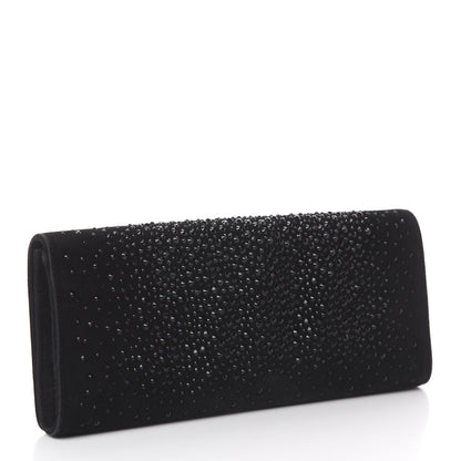 Gucci Suede Crystal Clutch Black 2 of 5