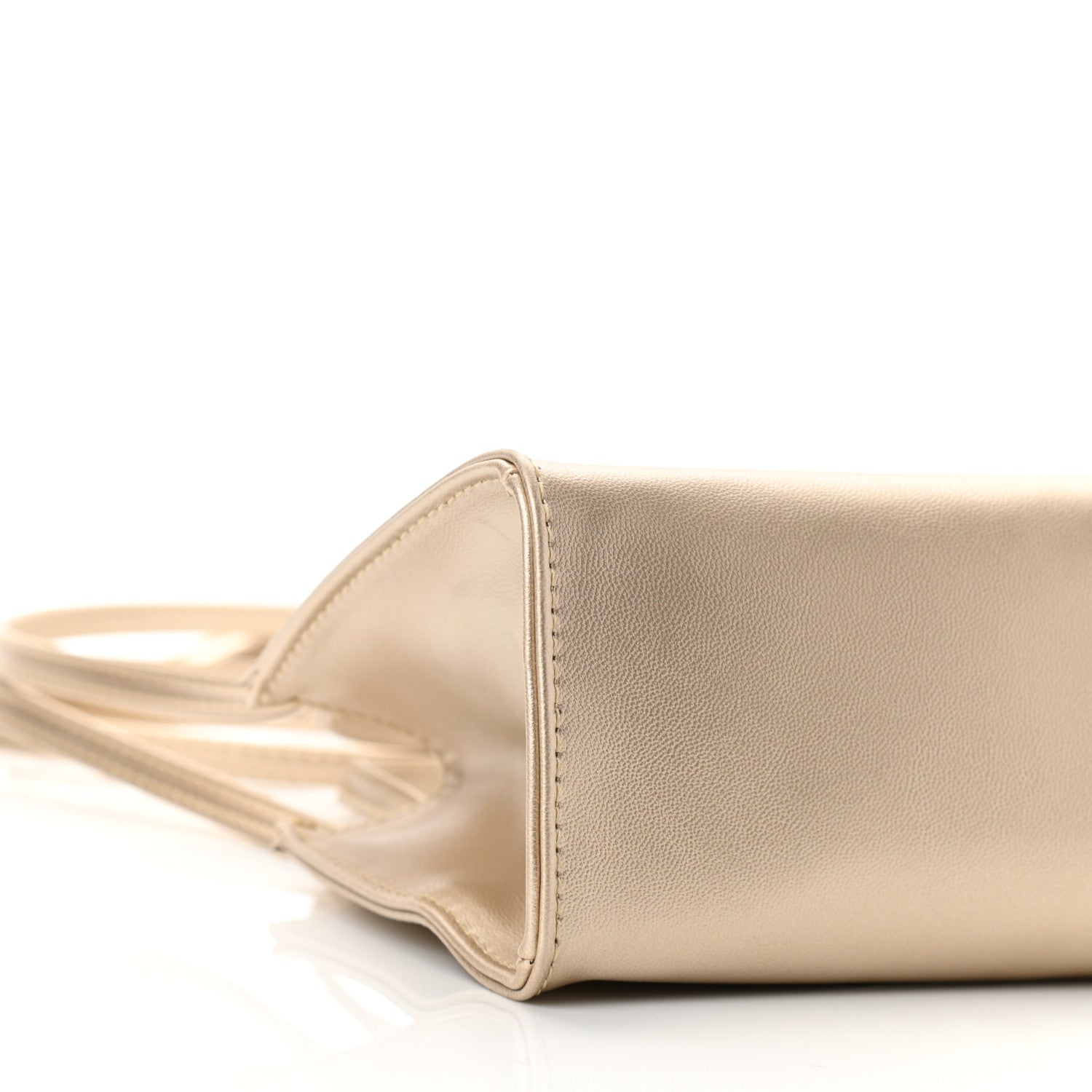 Telfar Metallic Vegan Leather Small Shopping Bag Gold 8 of 9