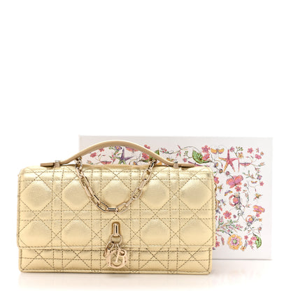 Christian Dior Metallic Lambskin Cannage Mini My Dior Bag Gold 13 of 13