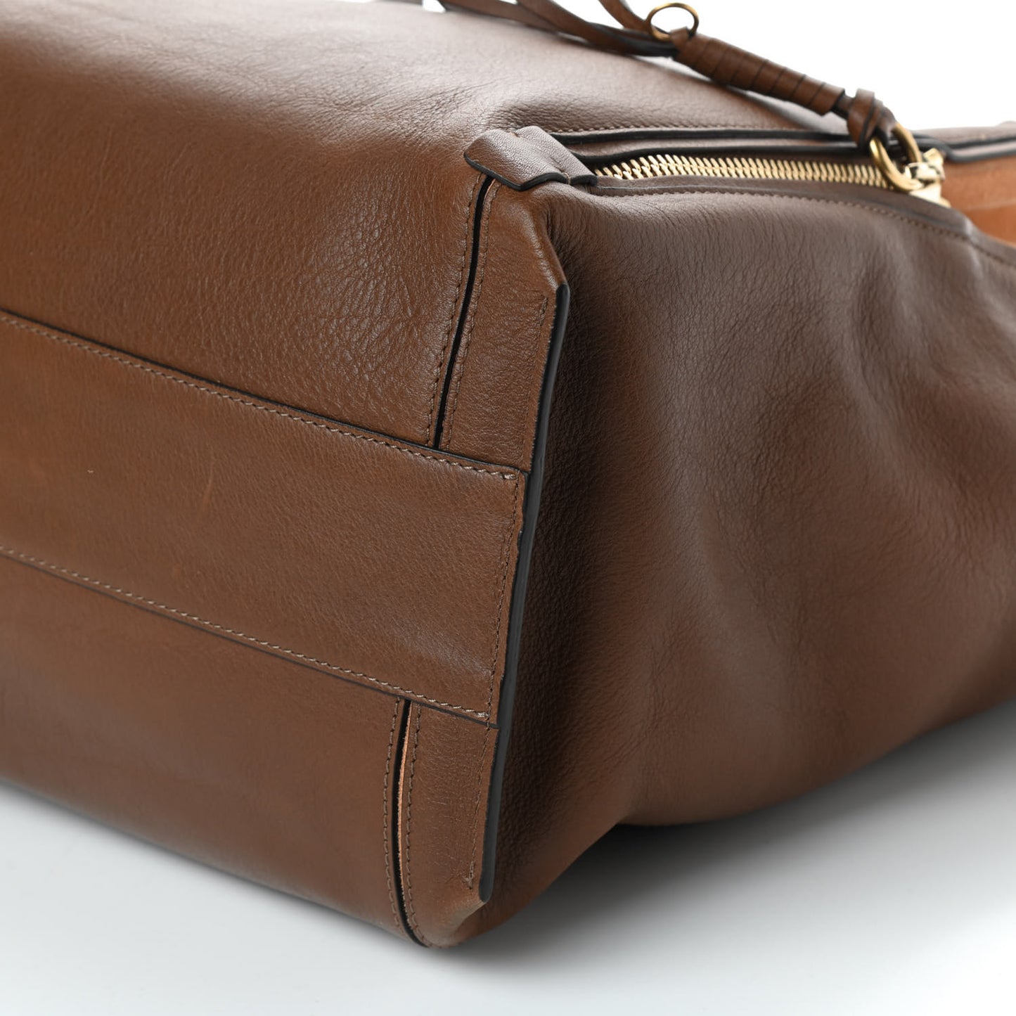 Smooth Calfskin Medium Milo Shopping Tote Woody Khaki