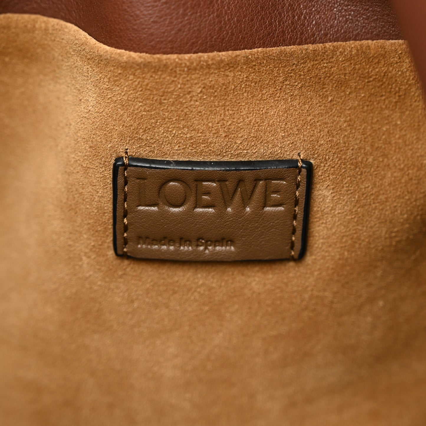 Nappa Medium Bi-Color Flamenco Knot Bag Brown