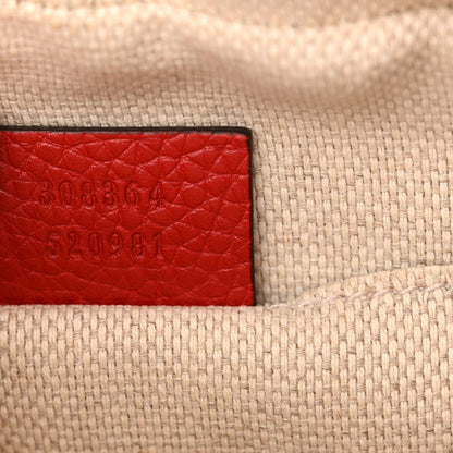Gucci Pebbled Calfskin Small Soho Disco Bag Tabasco Red 7 of 10