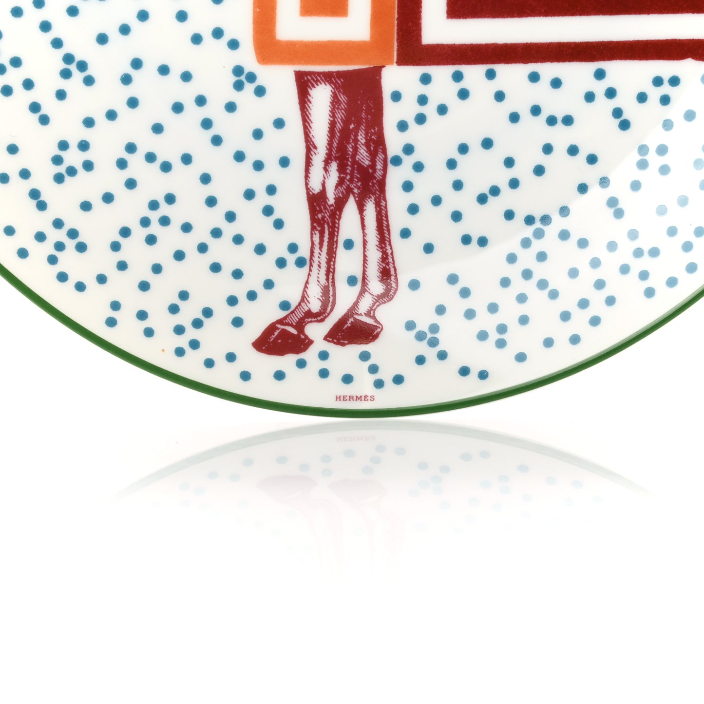 Porcelain Hippomobile Dessert Plate
