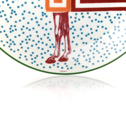 Hermes Porcelain Hippomobile Dessert Plate 4 of 6