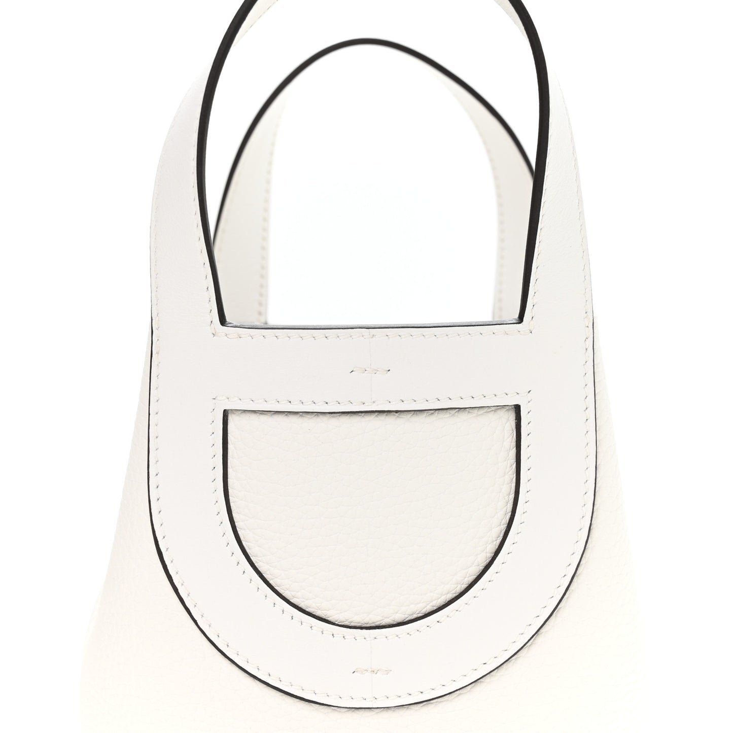 Taurillon Clemence Swift In-The-Loop 18 Bag New White