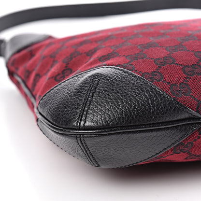 Gucci Denim Monogram Hobo Red 8 of 11