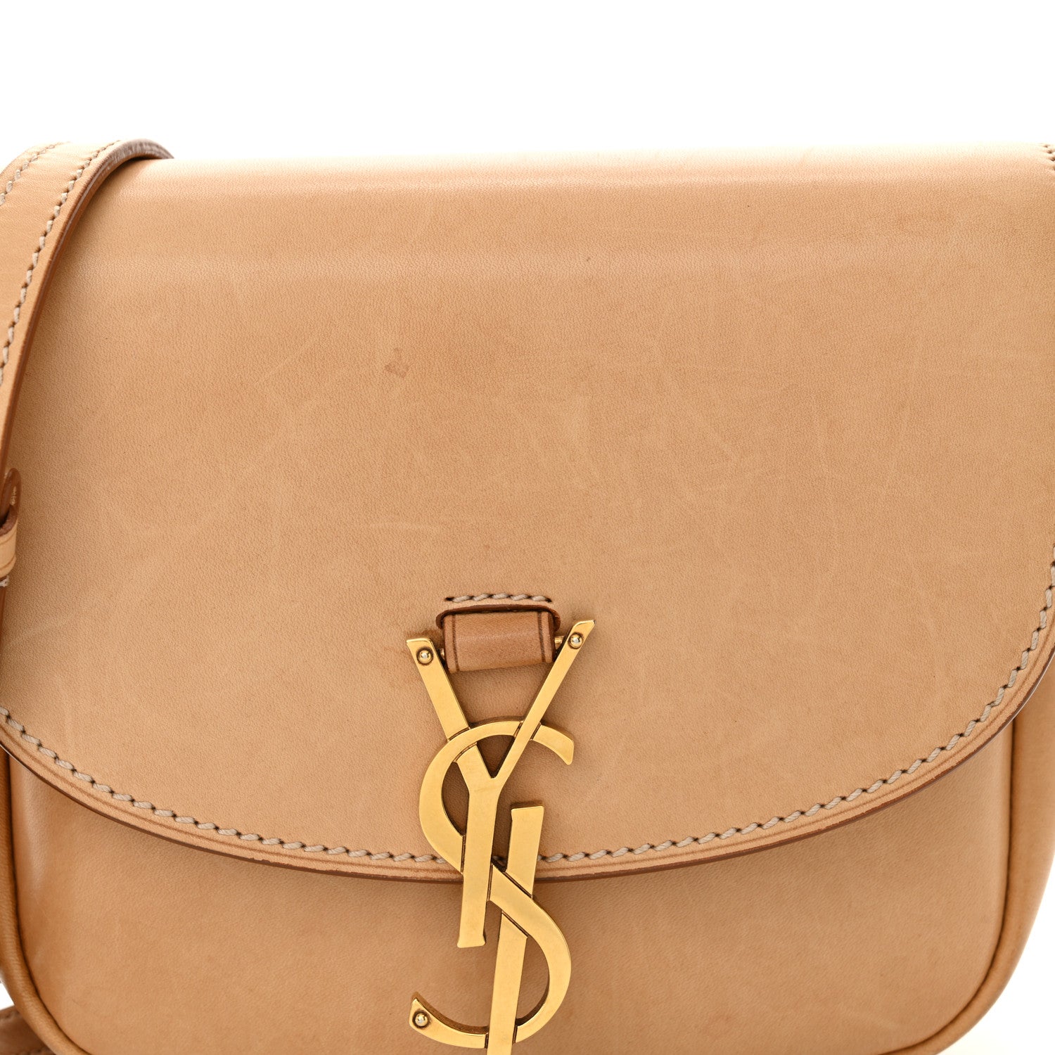 Saint Laurent Smooth Vintage Calfskin Small Kaia Satchel Brown Gold 8 of 15