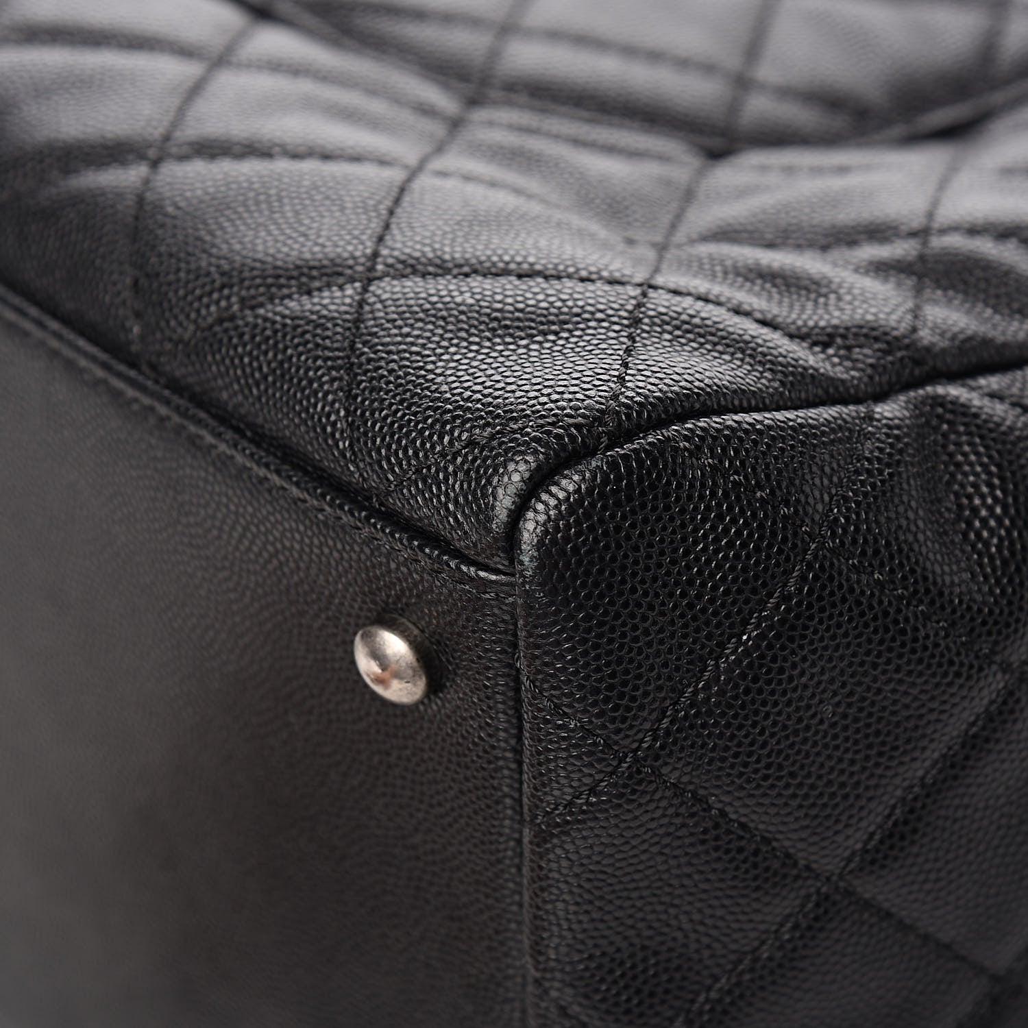 Chanel Caviar Lizard Quilted Large Coco Handle Shopping Tote Black 14 of 14
