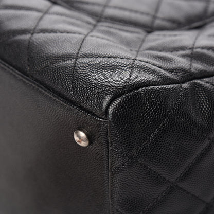 Chanel Caviar Lizard Quilted Large Coco Handle Shopping Tote Black 14 of 14
