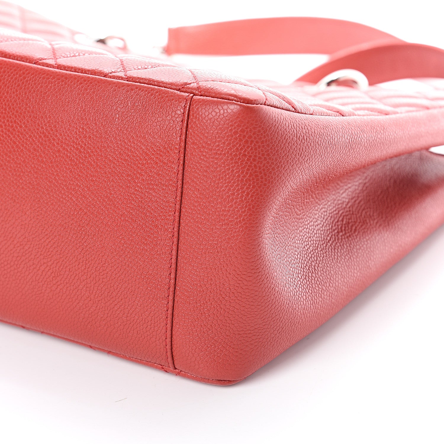 Chanel Caviar Quilted Grand Shopping Tote GST Red 9 of 9