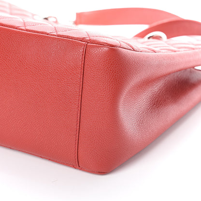Chanel Caviar Quilted Grand Shopping Tote GST Red 9 of 9