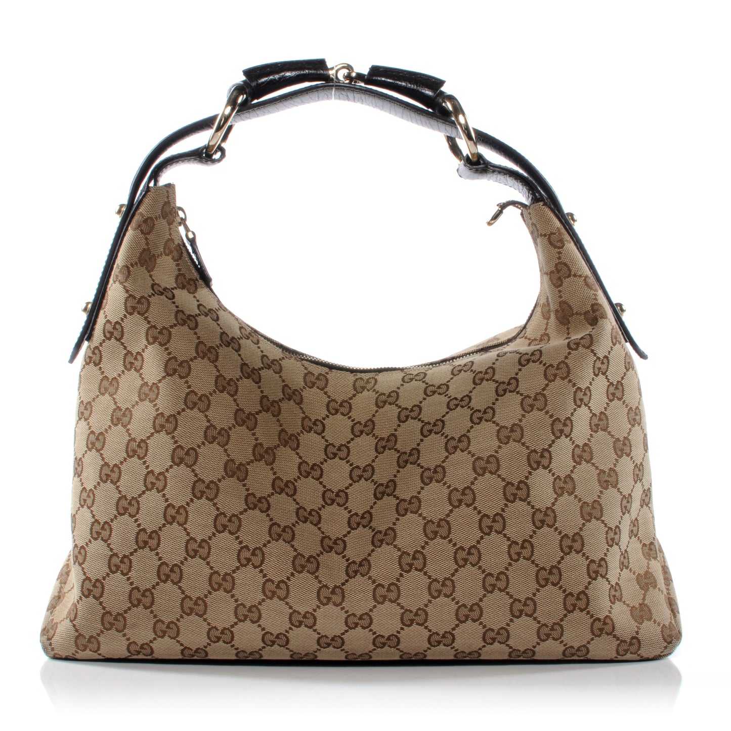 Monogram Medium Horsebit Chain Hobo Ebony