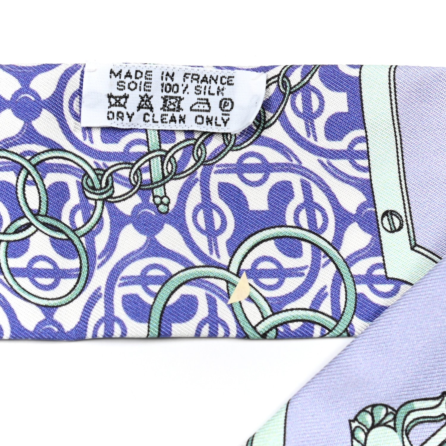 Hermes Silk Mors Et Gourmettes Remix Twilly Parme Vert Mauve 4 of 4