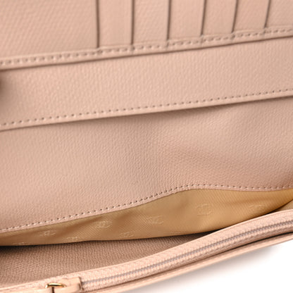 Chanel Grained Calfskin CC Button Yen Wallet Pink 5 of 10