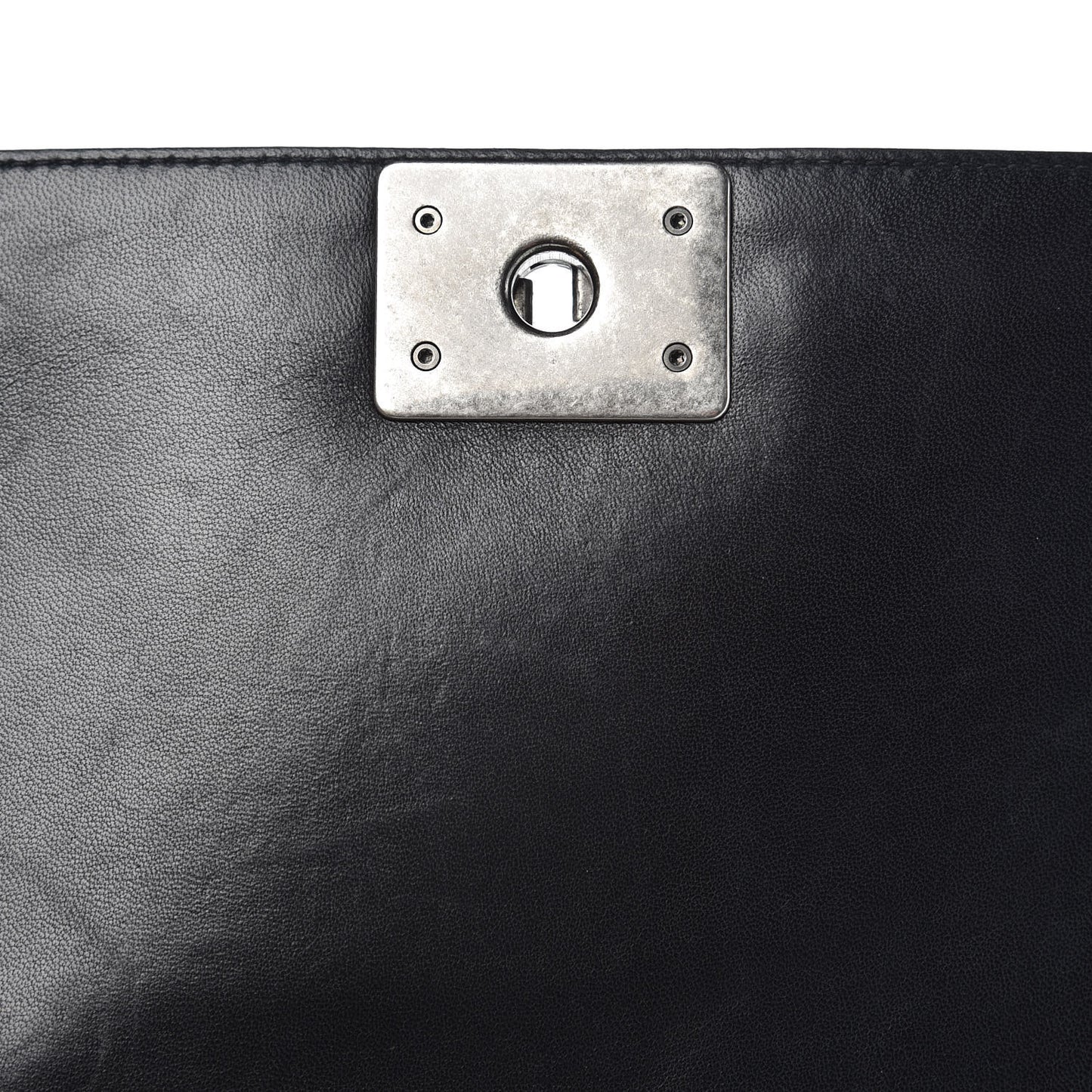 Lambskin Quilted Medium Boy Flap Black