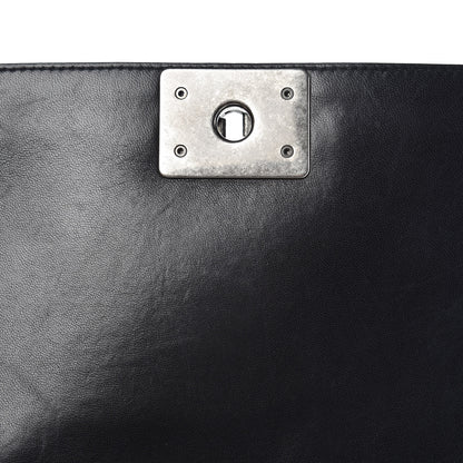 Chanel Lambskin Quilted Medium Boy Flap Black 12 of 16