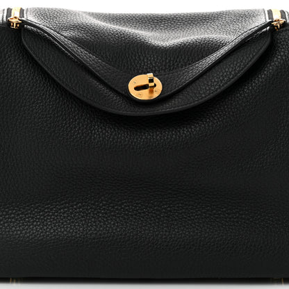 Hermes Taurillon Clemence Lindy 30 Black 8 of 11