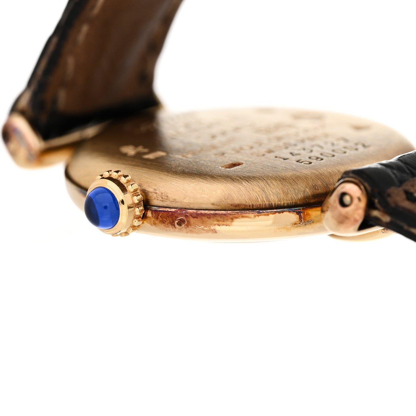 Sterling Silver Vermeil Alligator 24mm Must de Colisee Quartz Watch