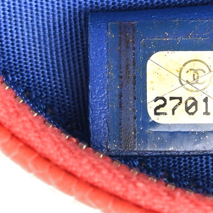 Chanel Caviar Quilted Round Filigree Crossbody Blue White Red 7 of 15