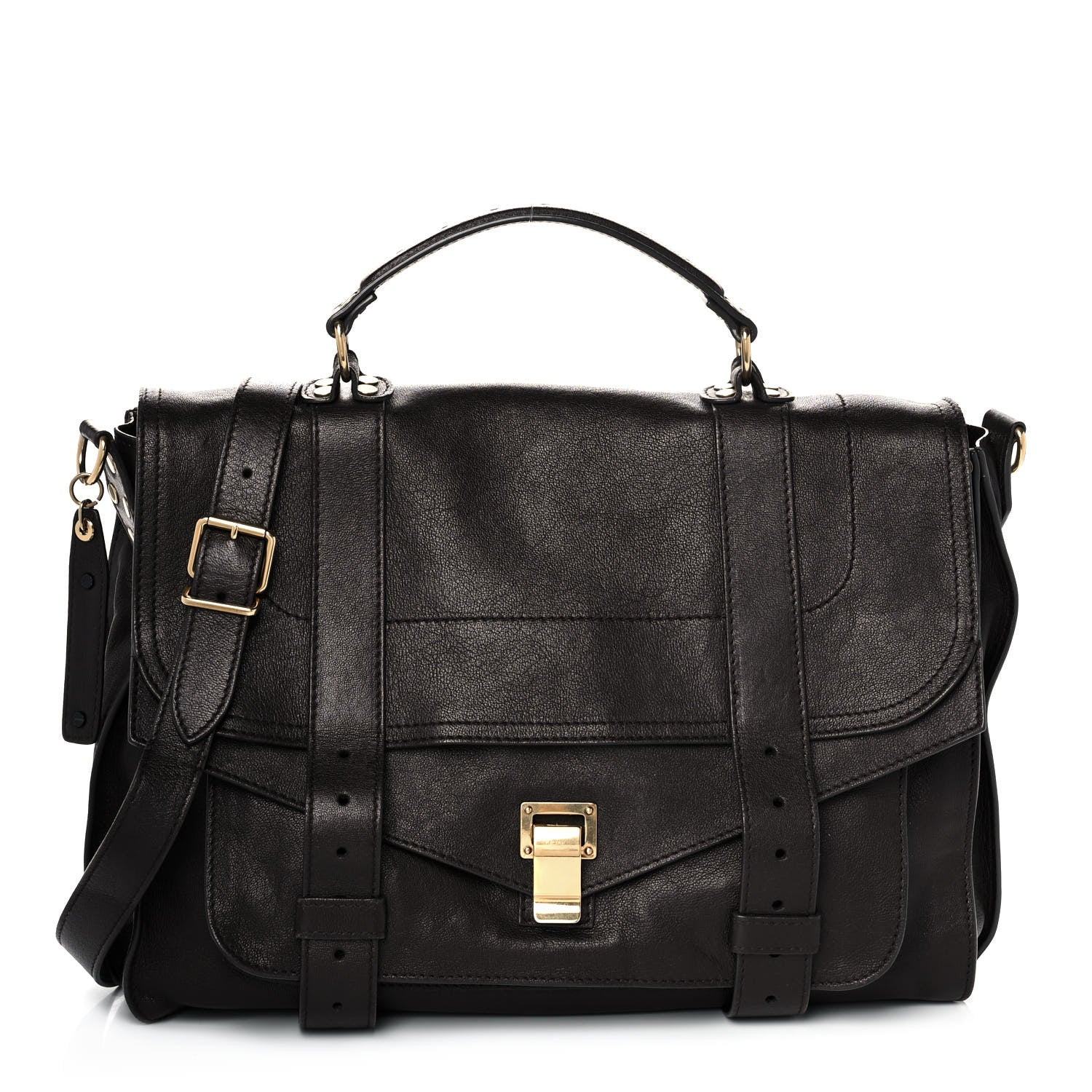 Proenza Schouler Lambskin Large PS1 Satchel Chocolate 1 of 11