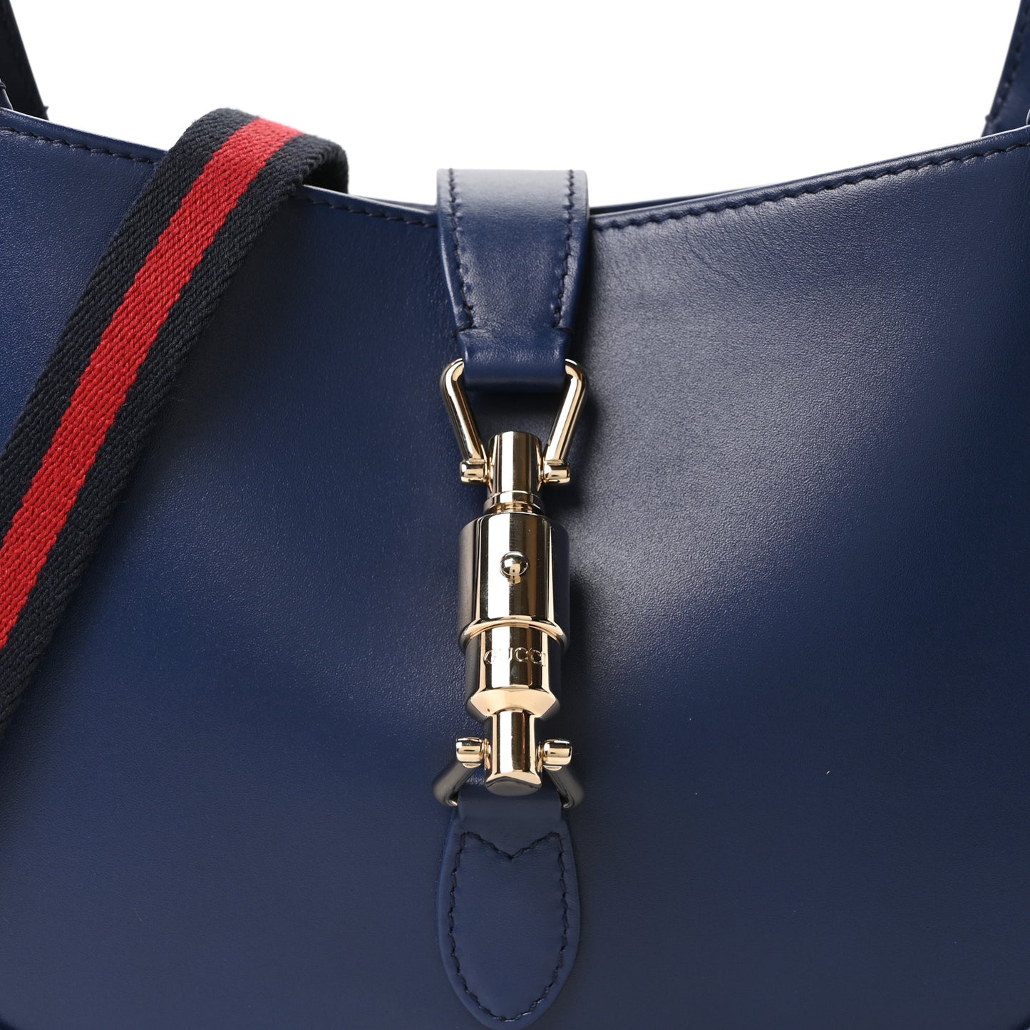 Sea Calfskin Web Medium Jackie 1961 Hobo Plastic Blue