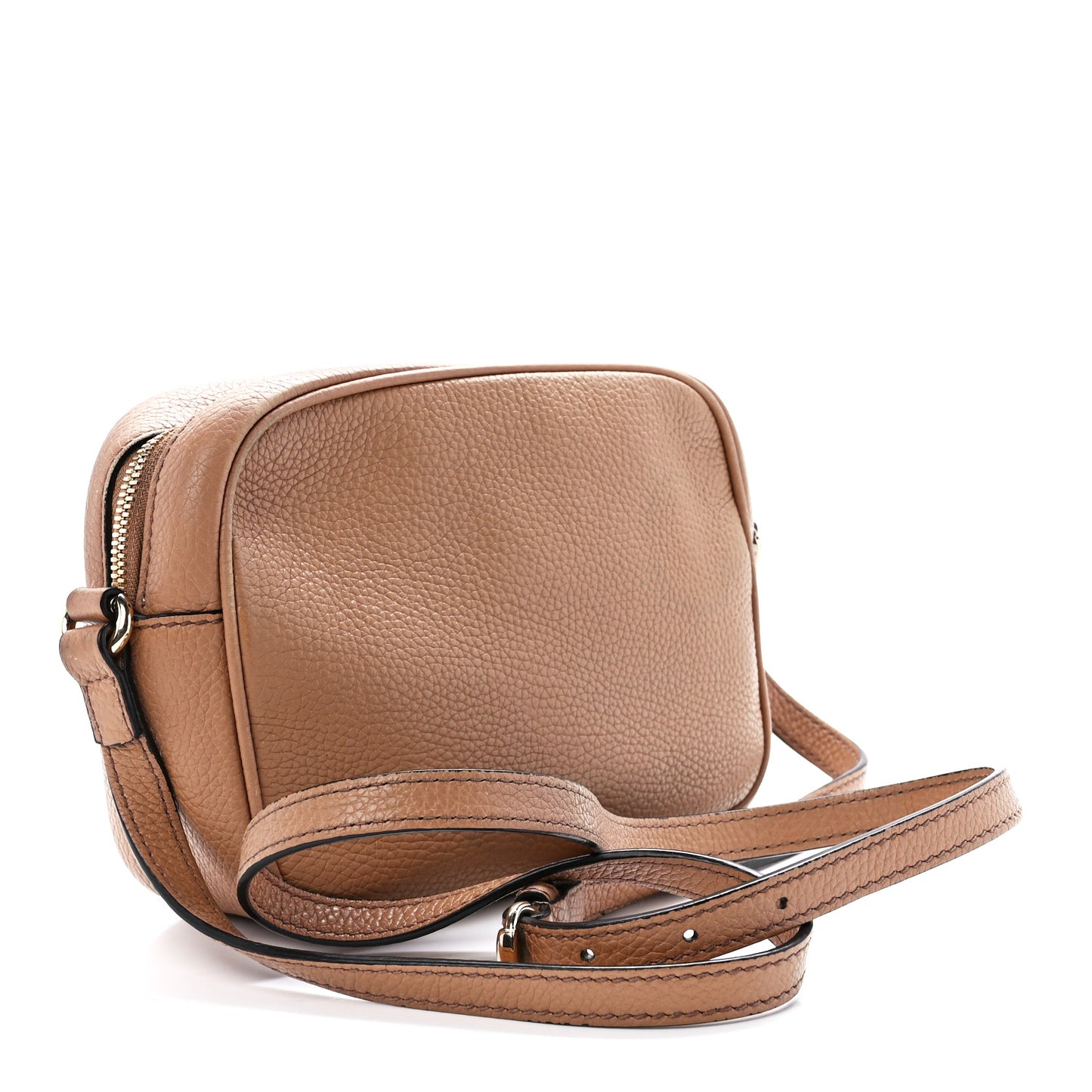 Pebbled Calfskin Small Soho Disco Bag Camelia