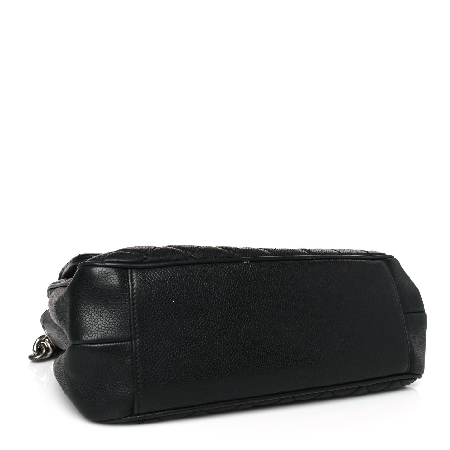 Caviar Quilted Medium Rock In Rome Single Flap Black