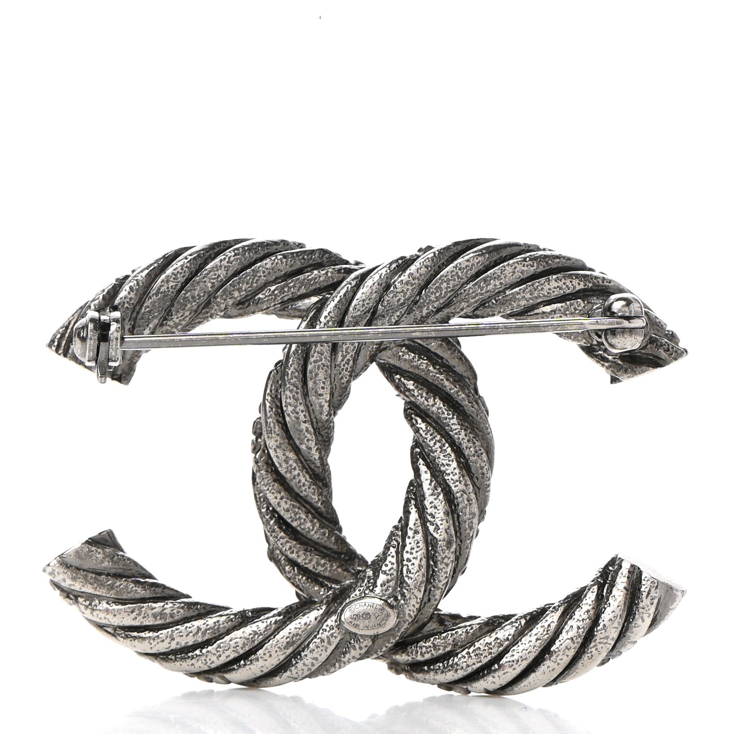 Chanel Ruthenium Twisted CC Brooch 3 of 6