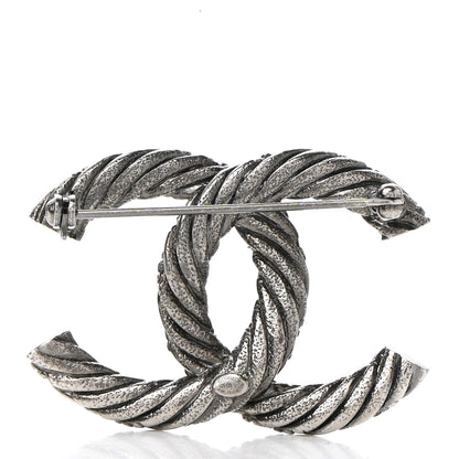 Chanel Ruthenium Twisted CC Brooch 3 of 6