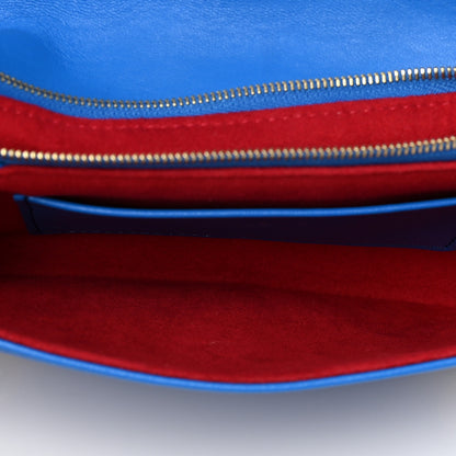 Louis Vuitton Lambskin Embossed Monogram Vuittamins Pochette Coussin Blue Red 5 of 11