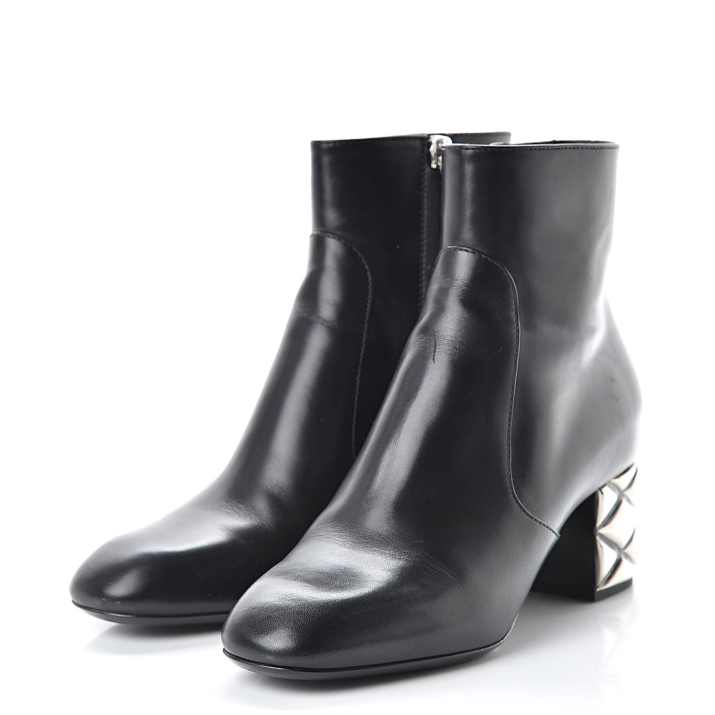 Lambskin Upstage Ankle Boots 36 Black